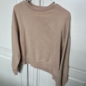 H&M Divided Beige Ribbed Crewneck